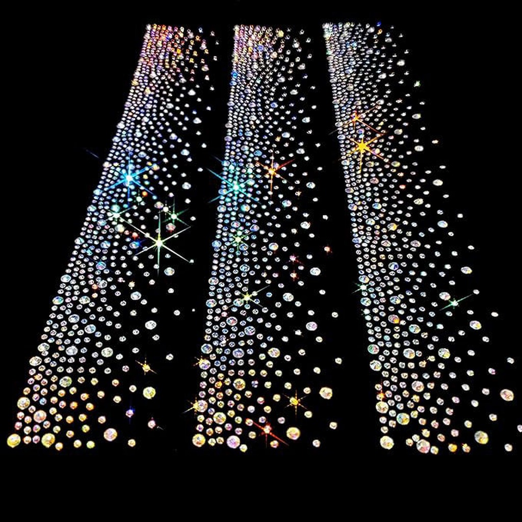 Hotfix Rhinestone Sheet - Iron-On Rhinestone Decal Moderate Size Sparkle