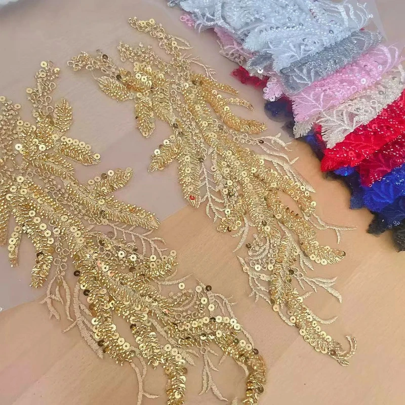 Beaded Sequins 3D Decals Mirro - đánh giá và giá Applique Patch Flower