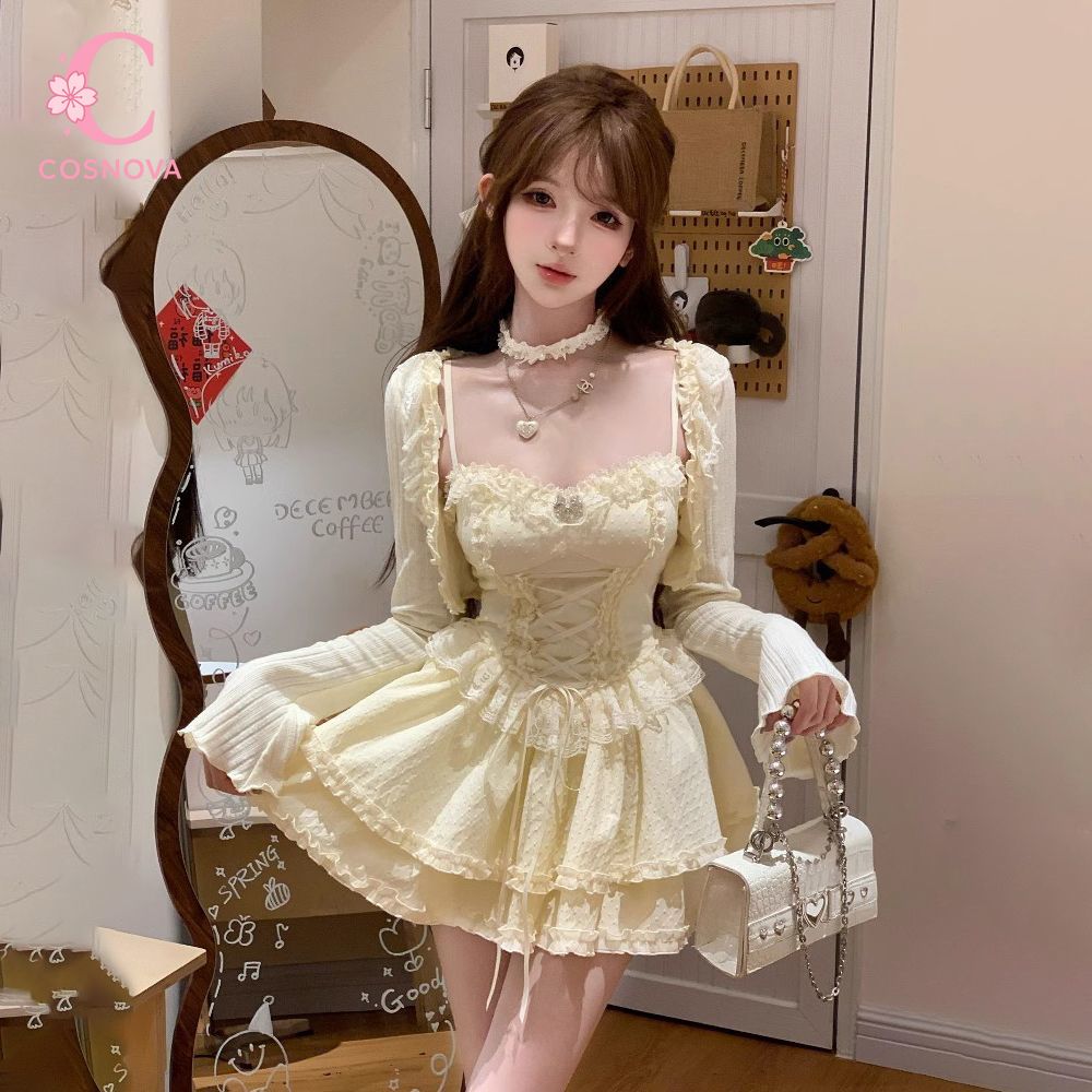 Sweet Lolita Camisole Dress Se - đánh giá và giá Elastic Lace Trim
