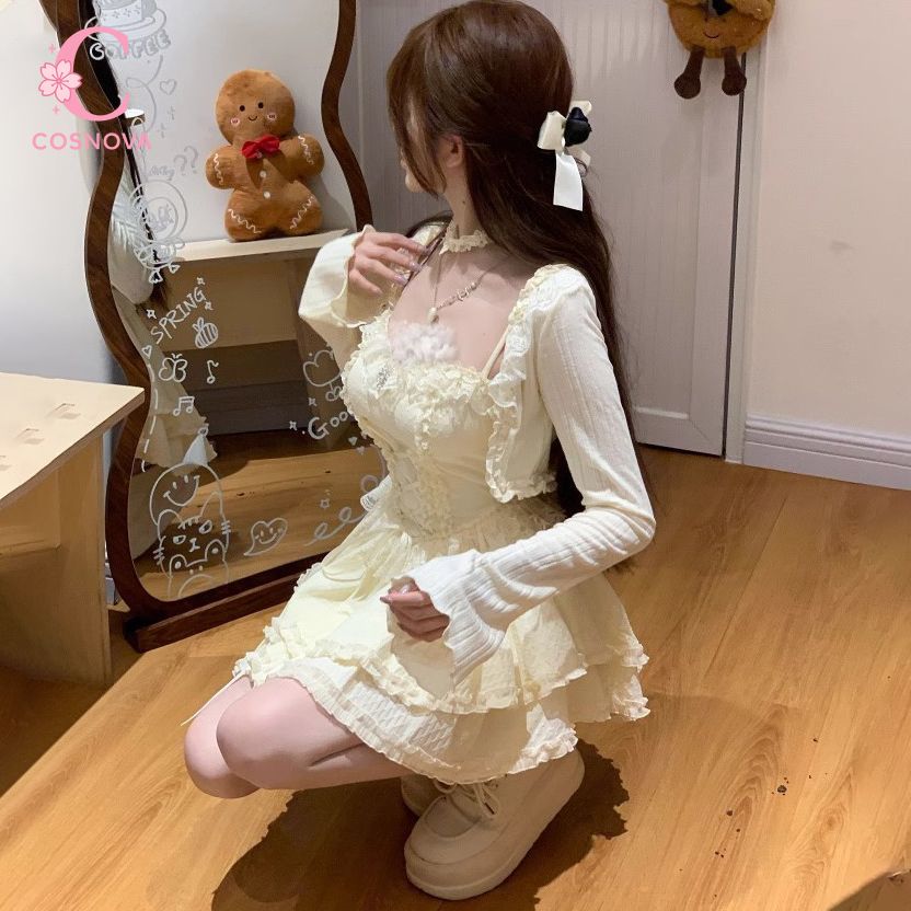 Sweet Lolita Camisole Dress Se - đánh giá và giá Elastic Lace Trim