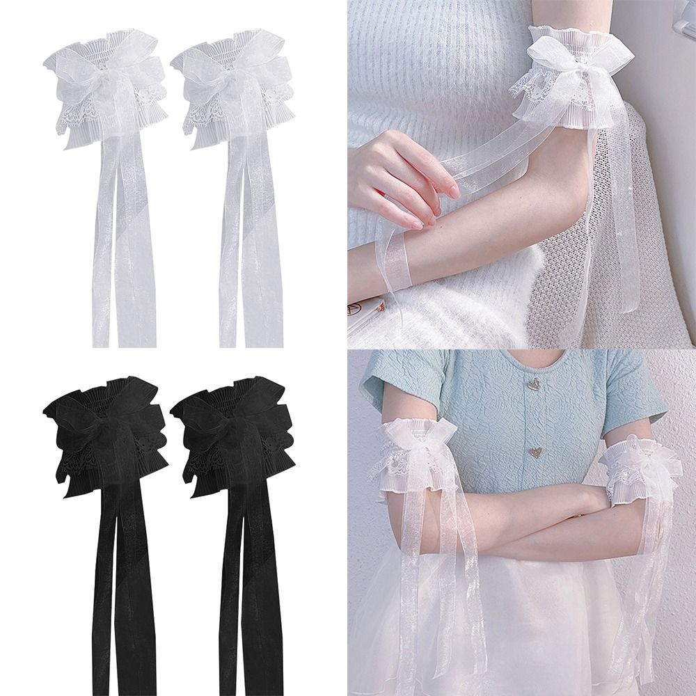 Arm Warmers Bowknot Arm Sleeve - đánh giá và giá Elastic Lace Trim