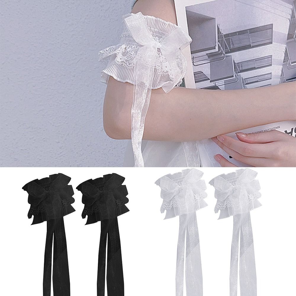 Arm Warmers Bowknot Arm Sleeve - đánh giá và giá Elastic Lace Trim
