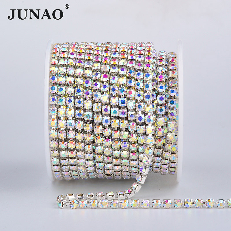 JUNAO SS 6 8 10 12 16 18 Kính  - đánh giá và giá Rhinestone Banding Trim
