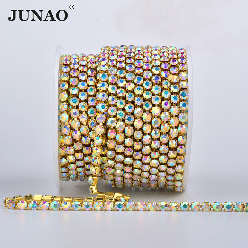 JUNAO SS 6 8 10 12 16 18 Kính  - đánh giá và giá Rhinestone Banding Trim