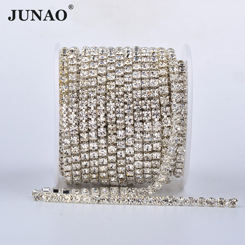 JUNAO SS 6 8 10 12 16 18 Kính  - đánh giá và giá Rhinestone Banding Trim