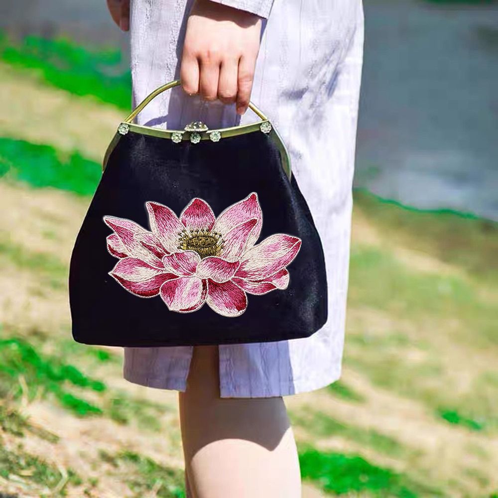 Soft Lotus Flower Patch Embroi - đánh giá và giá Applique Patch Flower