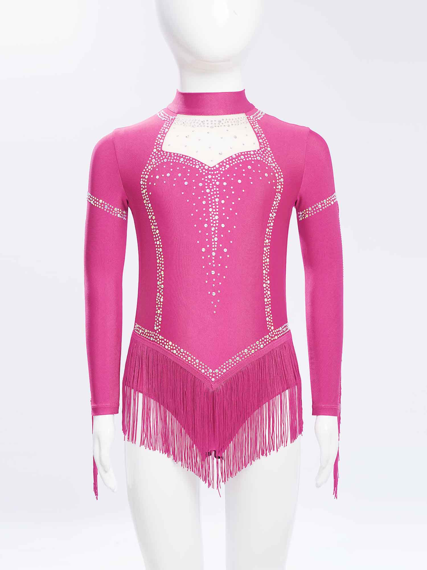 Kids Girls Fringe Latin Dance  - đánh giá và giá Rhinestone Banding Trim