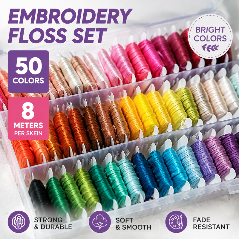 100% Cotton Embroidery Thread  - đánh giá và giá Embroidery Craft