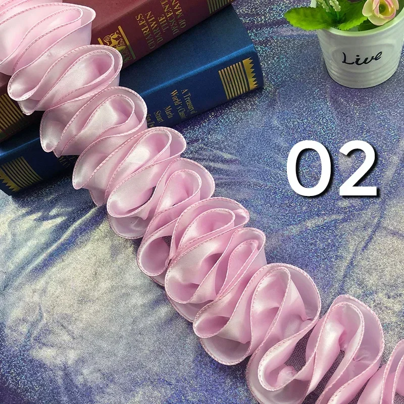 5Yards Pleated Ruffled Trim Sh - đánh giá và giá Lace Ribbon Trim